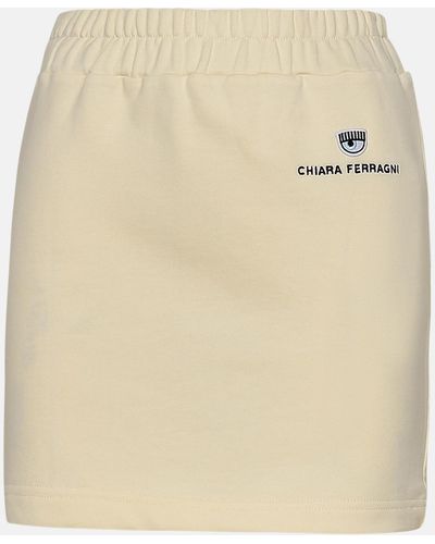 Chiara Ferragni Cotton Skirt - Natural