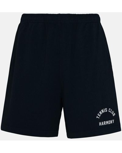 Harmony Blue Cotton Bermuda Shorts