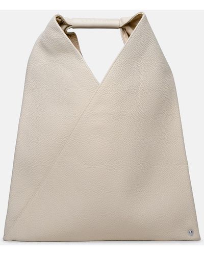 MM6 by Maison Martin Margiela Japanese Ivory Leather Bag - Natural