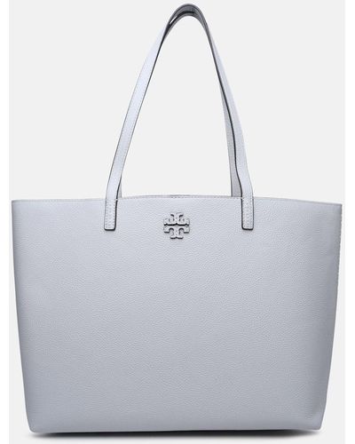 Tory Burch 'mcgraw' Leather Bag - Gray