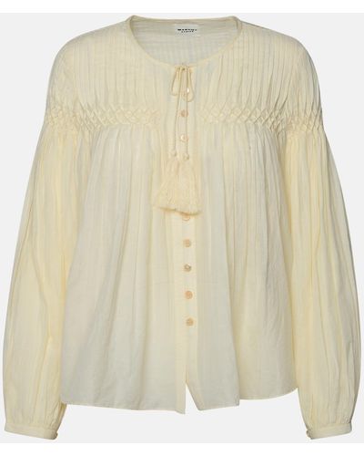 Isabel Marant Marant Étoile 'abadi' Cotton Blend Shirt - Natural