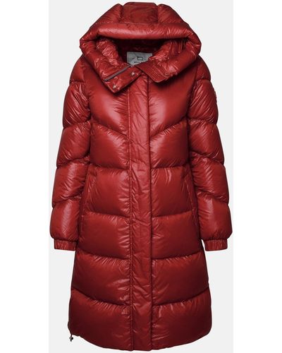 Woolrich Long Nylon Puffer Jacket - Red