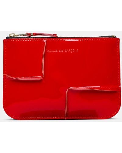 Comme des Garçons Comme Des Garçons Wallet 'medley' Leather Card Holder - Red