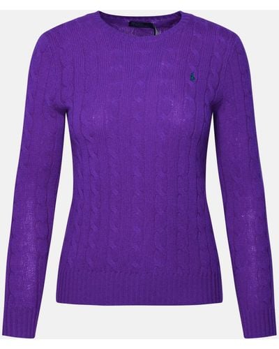 Polo Ralph Lauren Purple Cashmere Blend Sweater