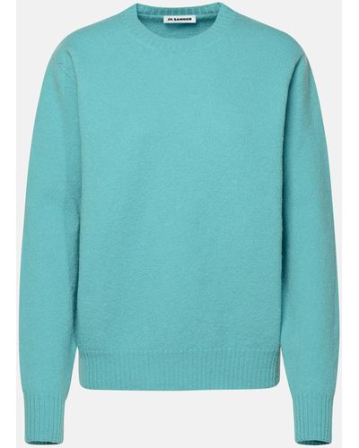 Jil Sander Turquoise Wool Sweater - Blue
