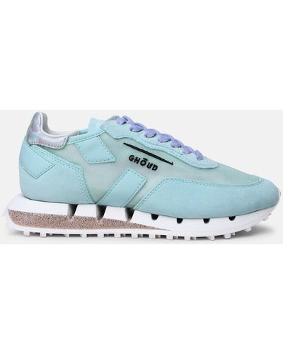 GHŌUD 'rush' Turquoise Leather Blend Sneakers - Blue