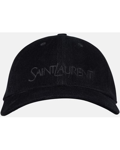 Saint Laurent Velvet Hat - Blue