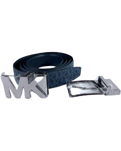 Michael Kors Leather 4 In 1 Belt Box Set - Blue