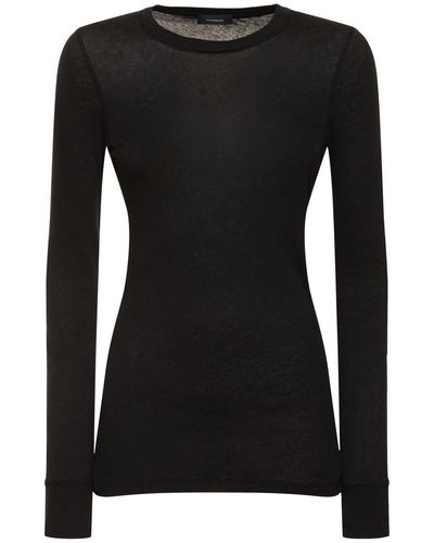 Wardrobe NYC コットンジャージースリムtシャツ - ブラック