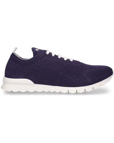 Kiton Knitted Low Top Trainers - Blue