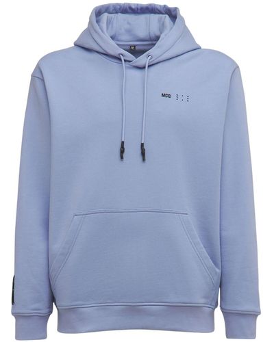 McQ Icon Zero Cotton Sweatshirt Hoodie - Blue