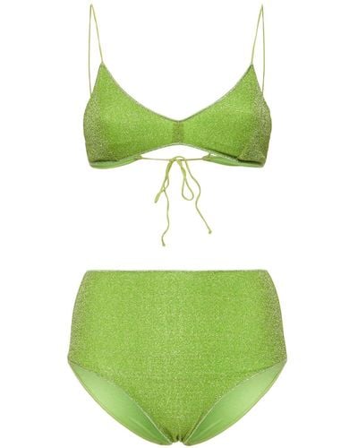Oséree Bikini con cintura alta - Verde