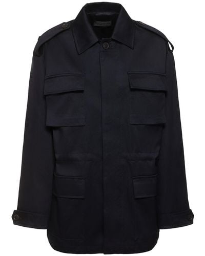 Nili Lotan Lorenzo Military Cotton Parka Jacket - Black