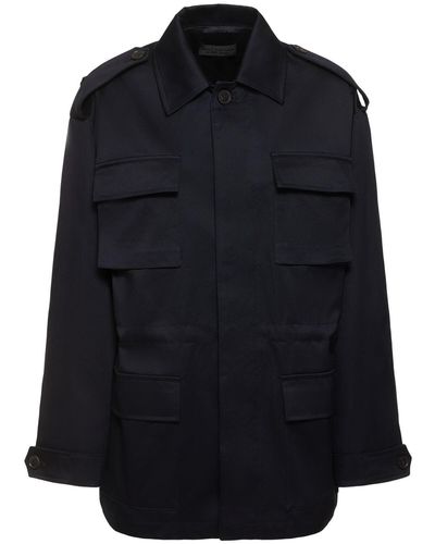 Nili Lotan Lorenzo military cotton parka jacket - Noir