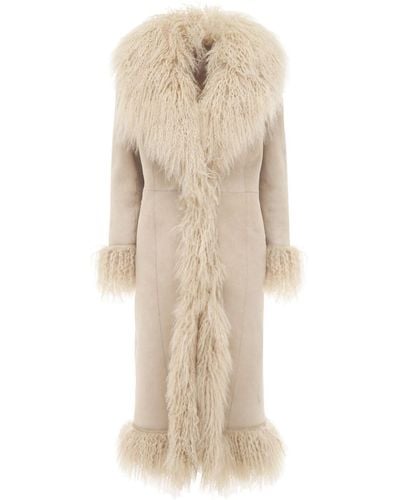 Saks Potts Bonnie Shearling Fur Coat - Natural