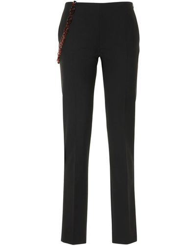 Coperni Tailored Trousers W/ Chain Detail - Black