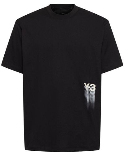 Y-3 Gfx Long Short Sleeve T-Shirt - Black
