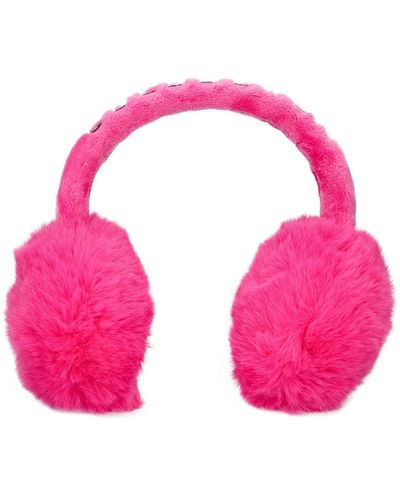 Goldbergh Fluffy Faux Fur Earmuffs - Pink
