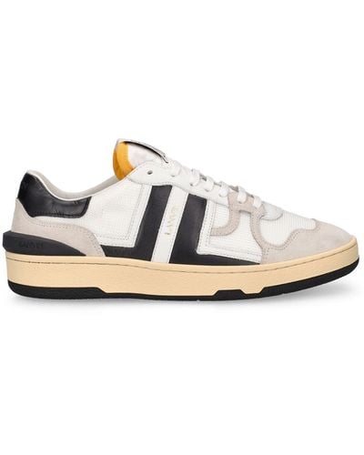 Lanvin 10mm Clay Poly & Leather Trainers - White