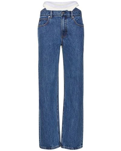 Alexander Wang Loose Jeans W/underwear Detail - Blue