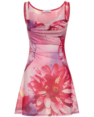 Miaou Ginger Floral Printed Mini Dress - Pink