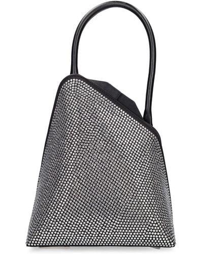 The Attico Sunset Crystals Top Handle Bag - Gray