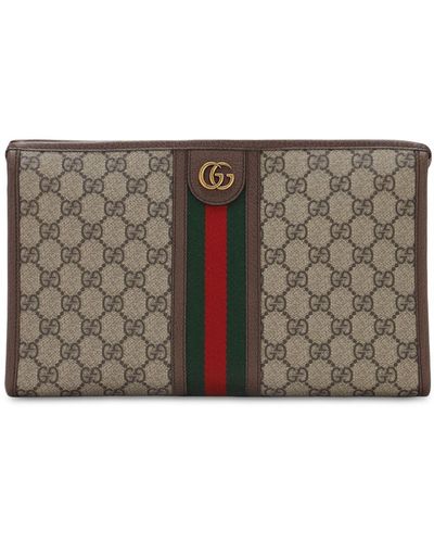 Gucci gg Supreme Coated Canvas Toiletry Bag - Gray
