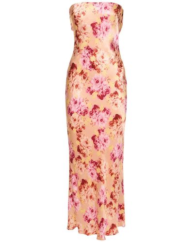 Bec & Bridge Moondance Strapless Floral Viscose Dress - Multicolor