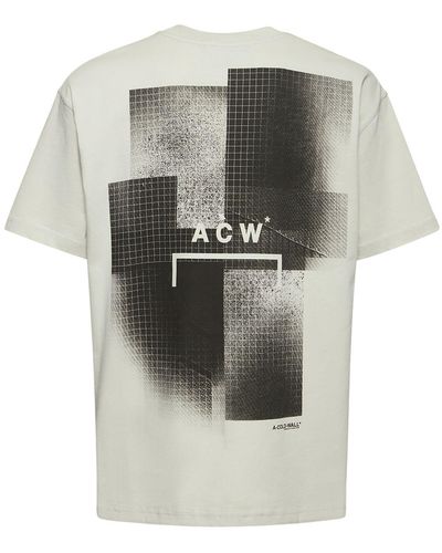 A_COLD_WALL* Brutalist Print Cotton Jersey T-Shirt - Gray