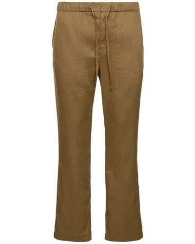 Frescobol Carioca Oscar Linen & Cotton Chino Trousers - Natural