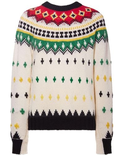 3 MONCLER GRENOBLE Sweater Aus Gekämmter Wollmischung - Mehrfarbig