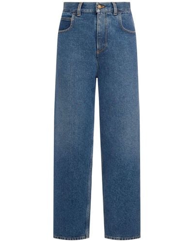 Moncler Cotton Jeans - Blue