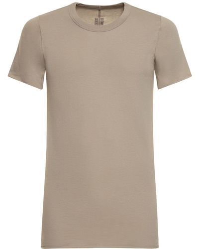 Rick Owens T-shirt Aus Baumwolle "basic" - Natur