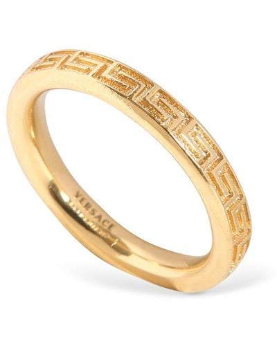 Versace Mini Fedina-ring Mit Griechischem Motiv - Mettallic