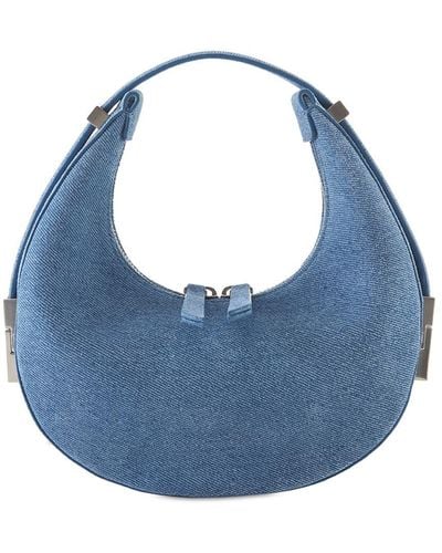 OSOI Mini Tony Suede Top Handle Bag - Blue