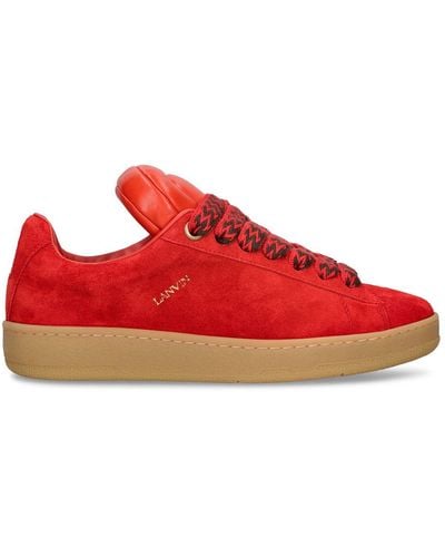 Lanvin X Future Hyper Curb Sneakers aus Wildleder - Rot