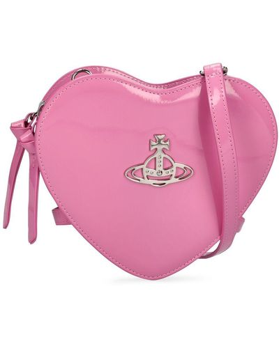 Vivienne Westwood Louise Heart Leather Crossbody Bag - Pink