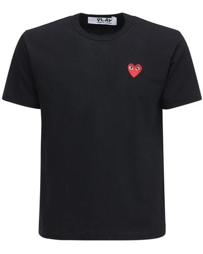 COMME DES GARÇONS PLAY Camiseta con parche de corazón - Negro