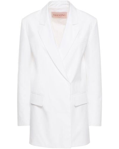 Valentino Veste en coton à boutonnage simple - Blanc