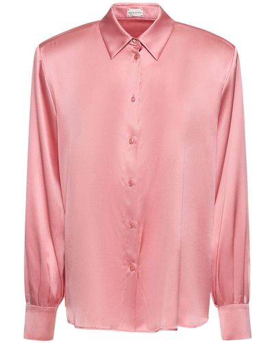 Magda Butrym Silk Satin Shirt - Pink