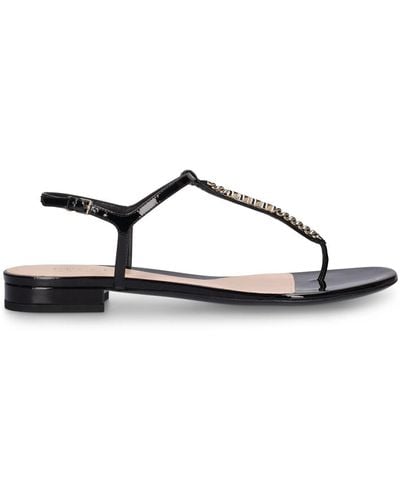 Gucci 15mm Signoria Leather Thong Sandals - Brown