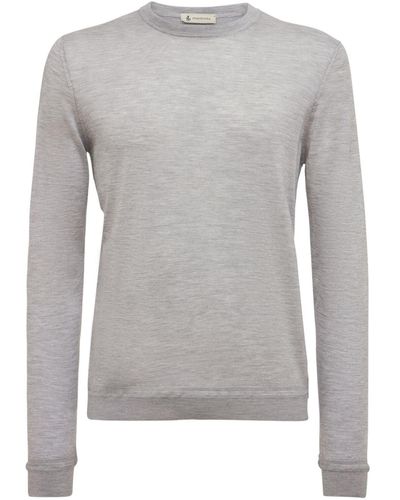 Piacenza Cashmere Sweater Aus Kaschmir- Und Seidenstrick - Grau