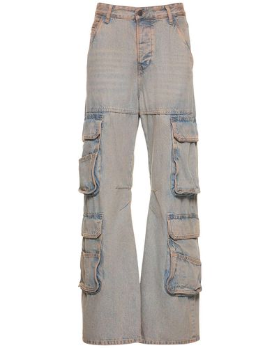 DIESEL Sire Denim Cargo Jeans - Gray