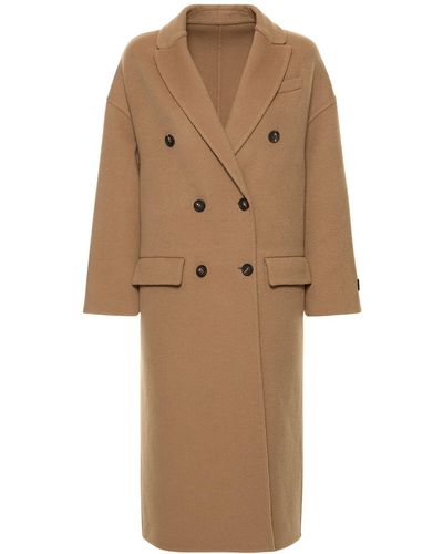 Brunello Cucinelli Wool & Cashmere Long Coat - Natural