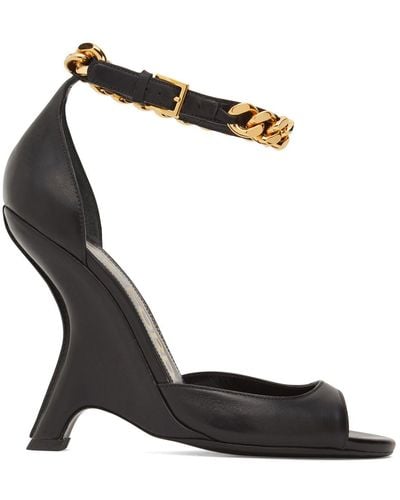 Tom Ford 105Mm Iconic Chain Leather Sandals - Black
