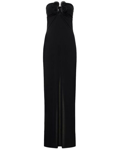 Magda Butrym Draped Jersey Long Dress - Black