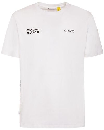 Moncler Genius T-shirt Aus Baumwolljersey "moncler X Frgmt" - Weiß
