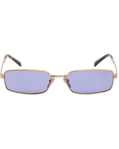 Prada Eckige Sonnenbrille Aus Metall - Mehrfarbig