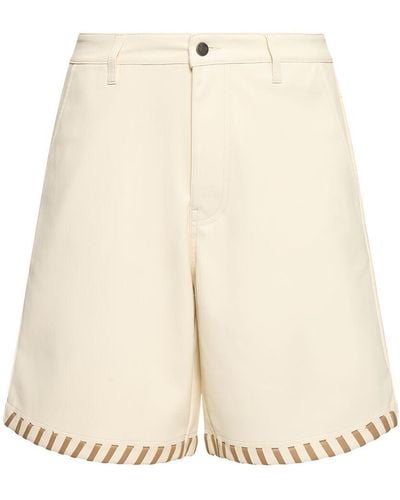 Honor The Gift Faux Leather Shorts - Natural
