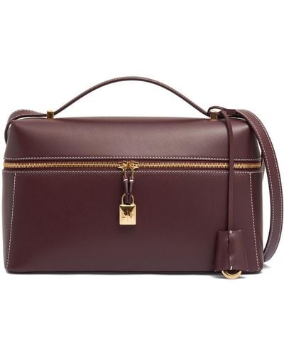 Loro Piana Extra Bag 27 Leather Top Handle Bag - Purple